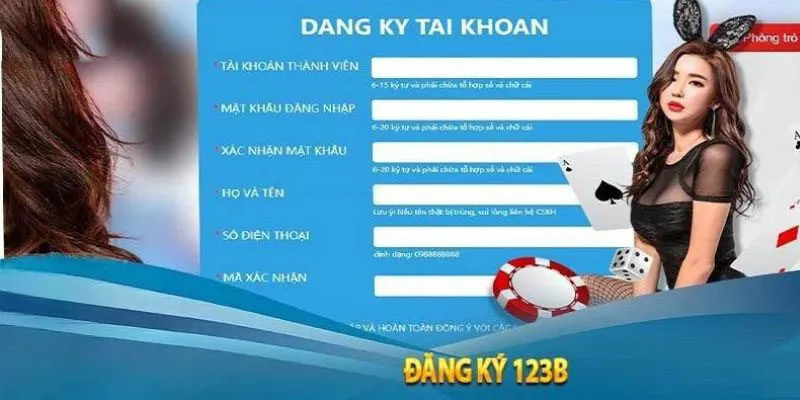 Cách mở tài khoản cá cược 123B